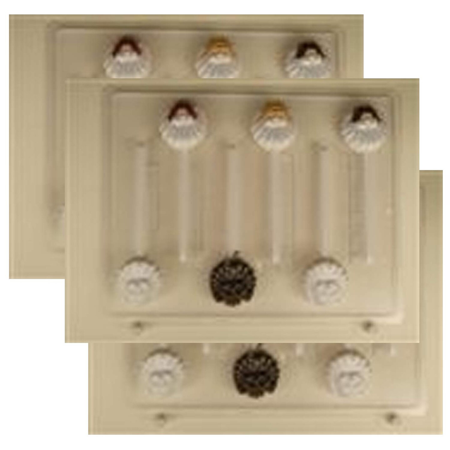 Shell with Small Angel Chocolate Sucker Mold for Holiday Treats