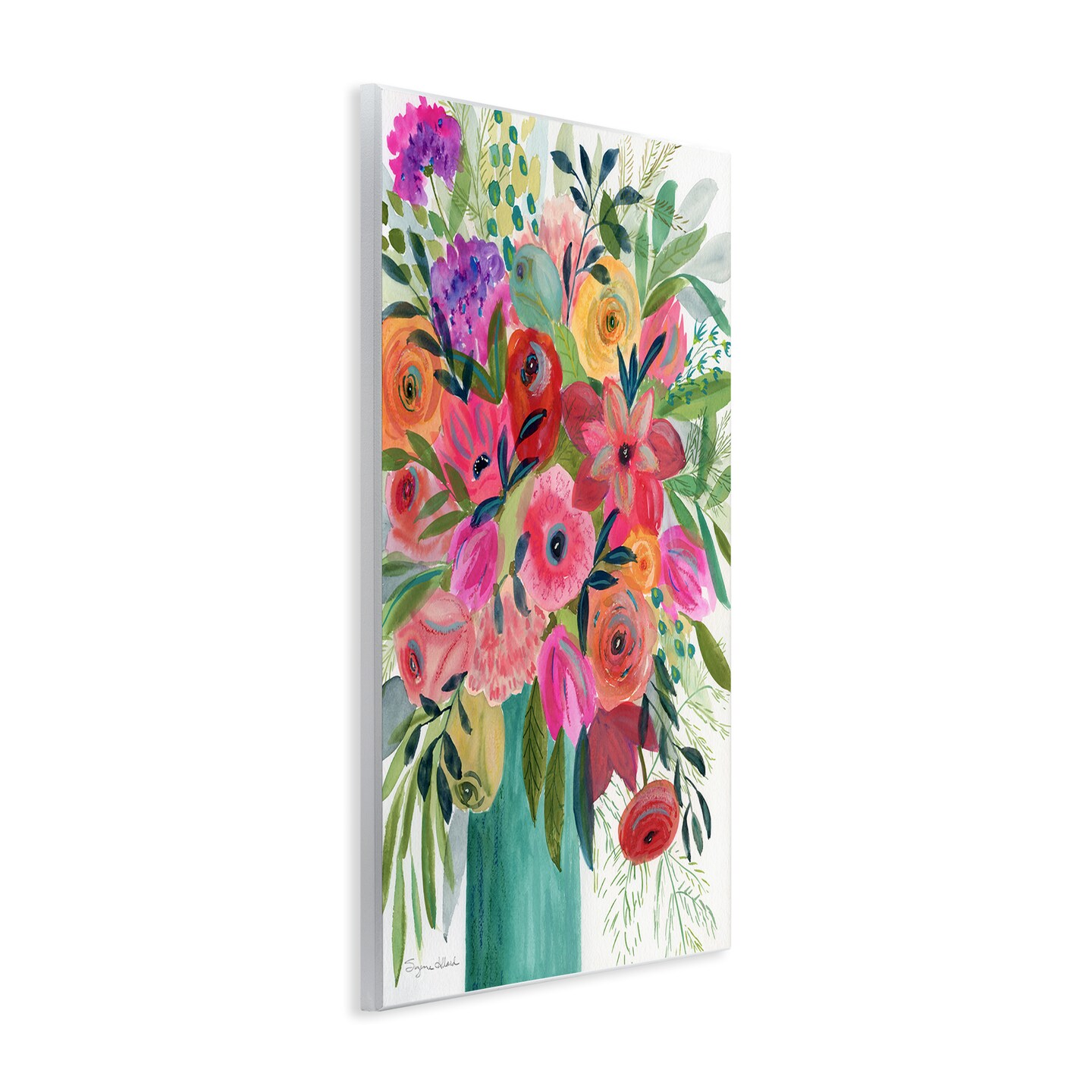 Stupell Industries Bold Red & Pink Mixed Bouquet Wall Plaque Design By Suzanne Allard