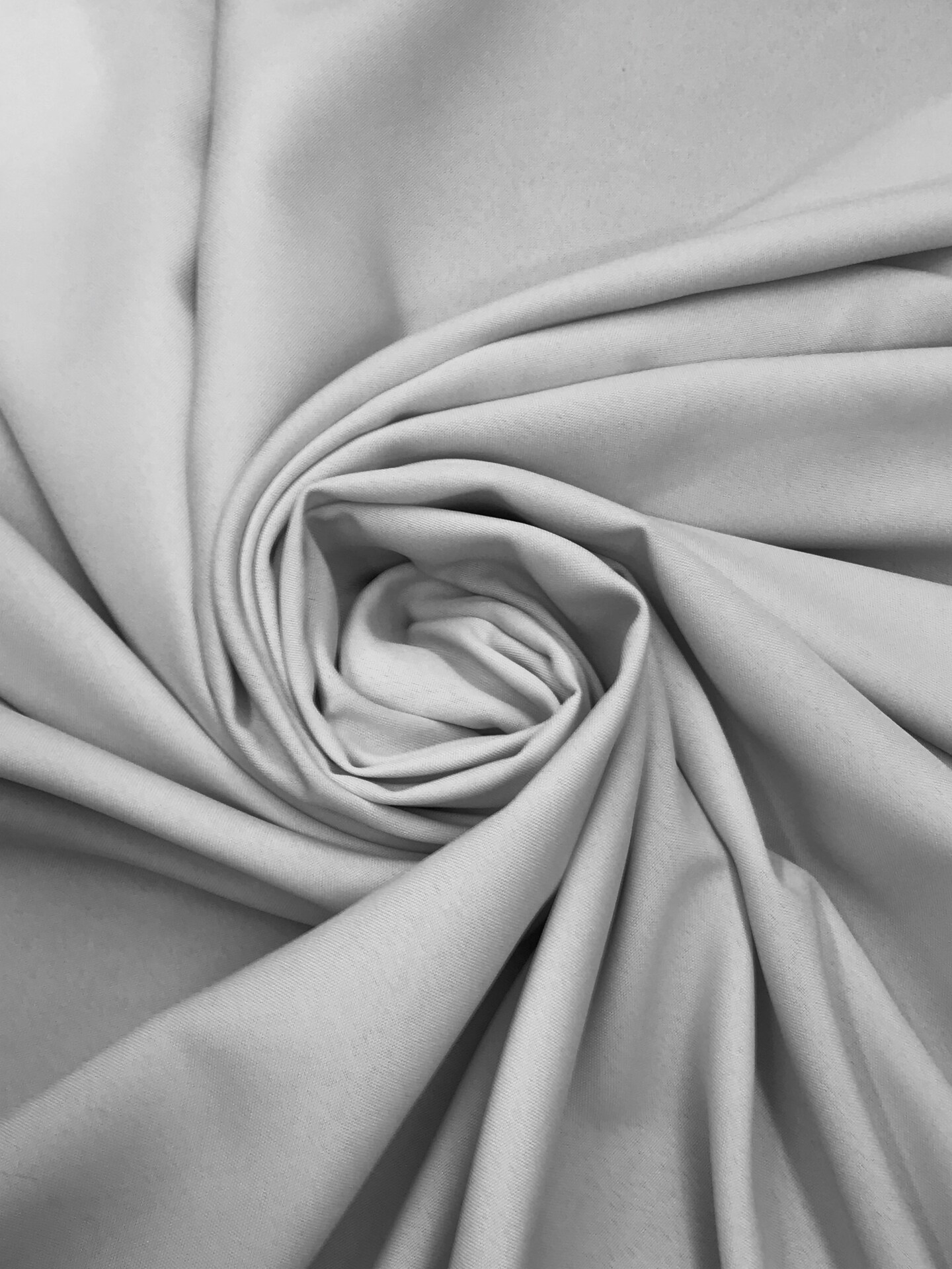 1 Yard Poly Poplin Silver Fabric for Tablecloths, Event Decor, and Linens 59/60 Inches Wide