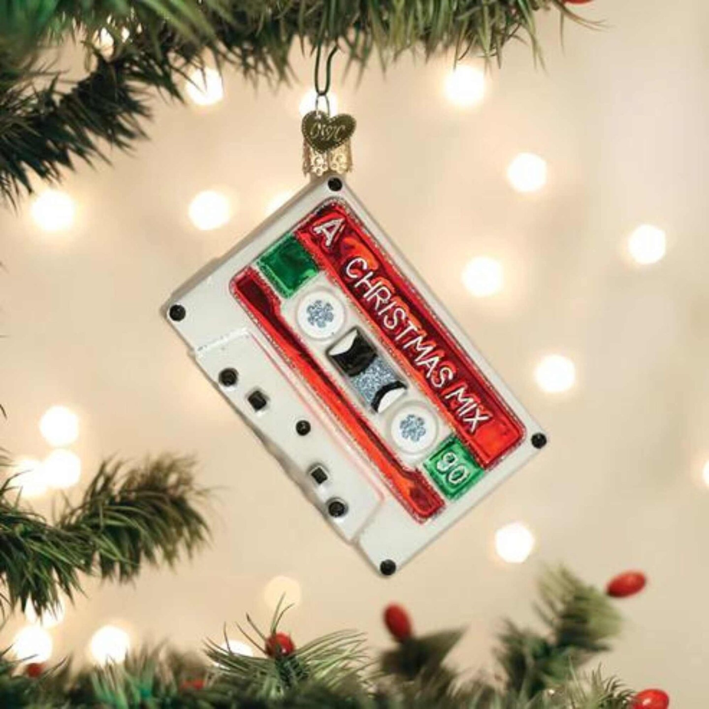 Old World Christmas 4.25 In Christmas Mixtape Tree Ornament , Ornament Music 90'S