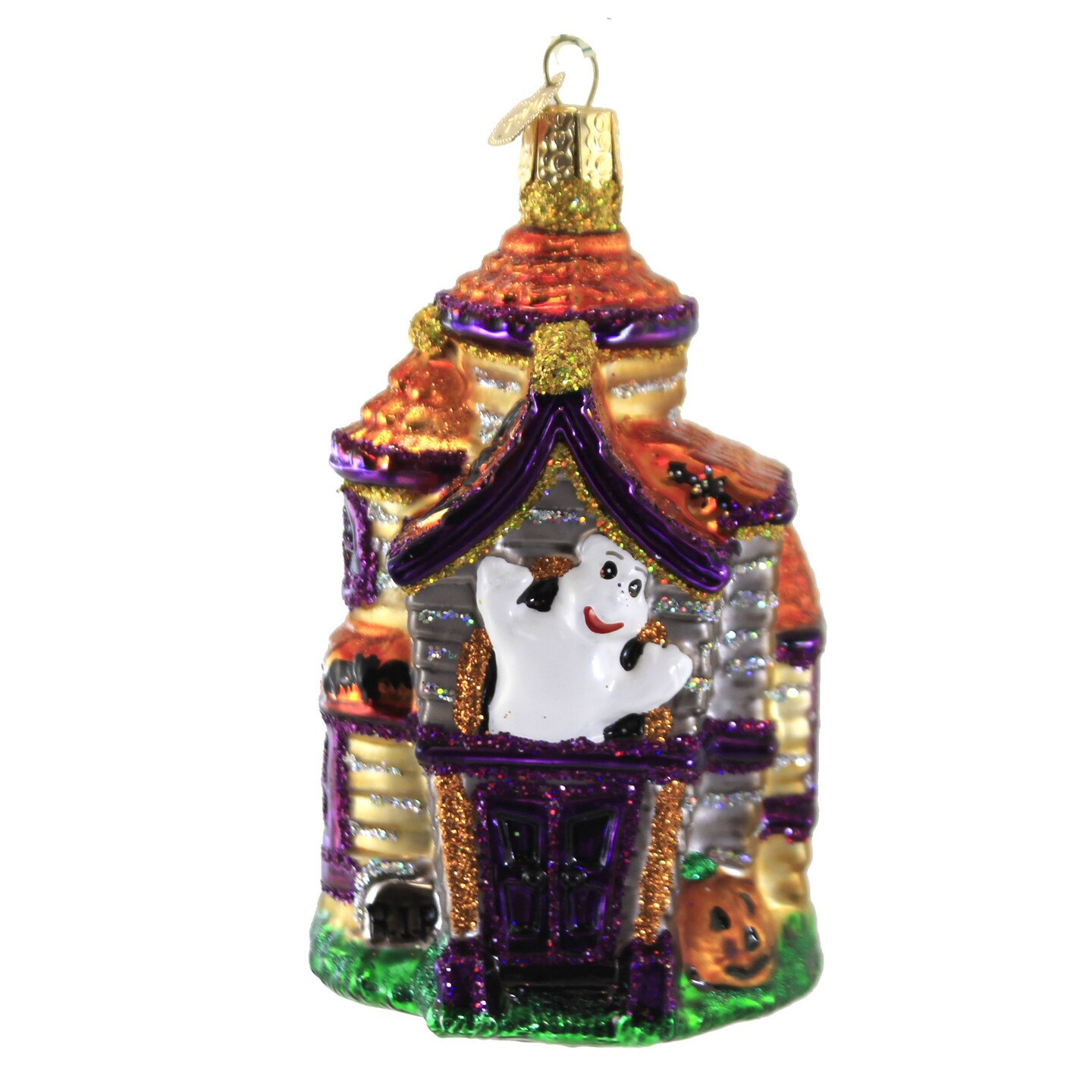 Old World Christmas 5.0 Inch Haunted House. Halloween Tree Ornament , Halloween Mansion