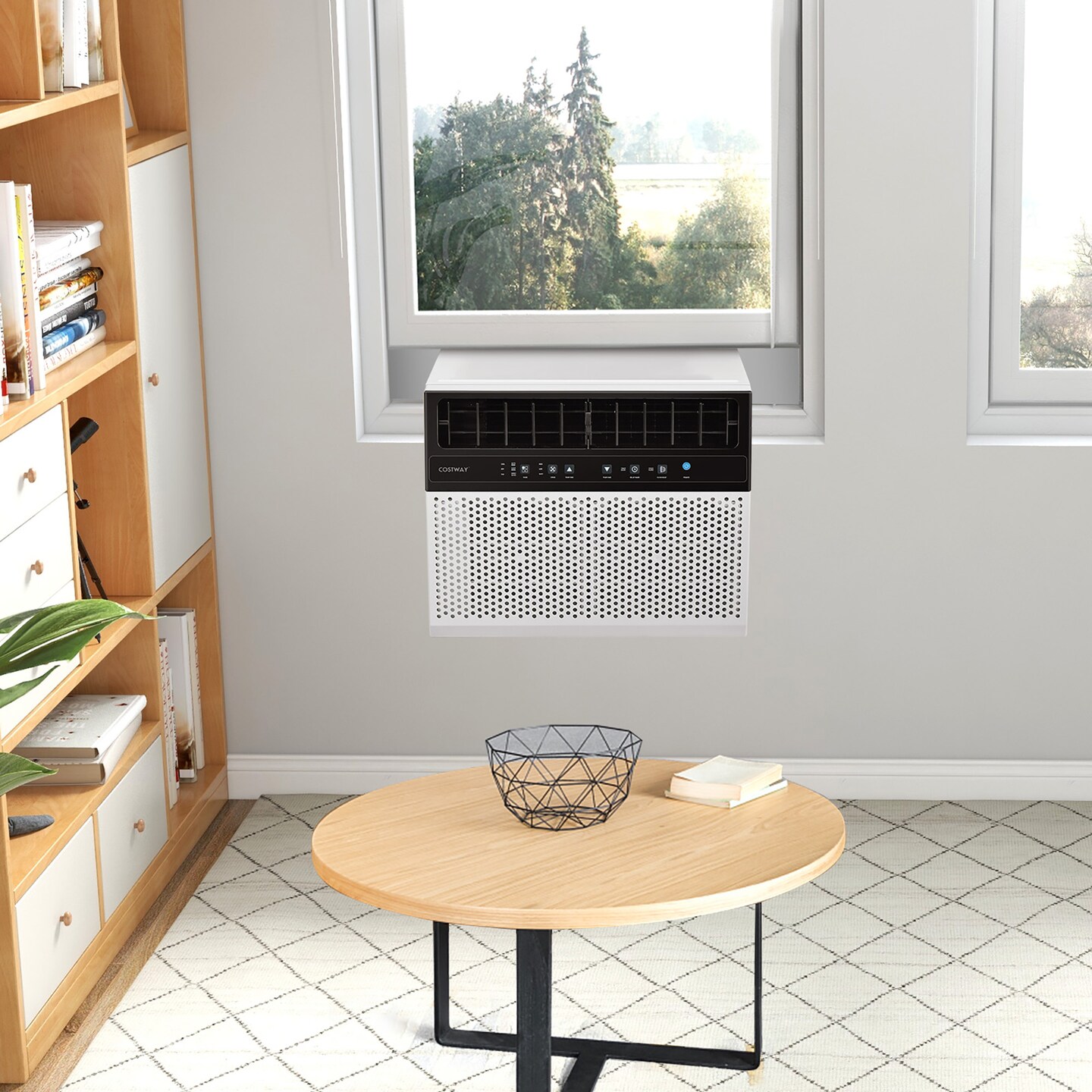 Costway 8100 BTU (12000 BTU Ashrae) Window Air Conditioner with Remote, LED Control Panel, up to 400 Sq.Ft.