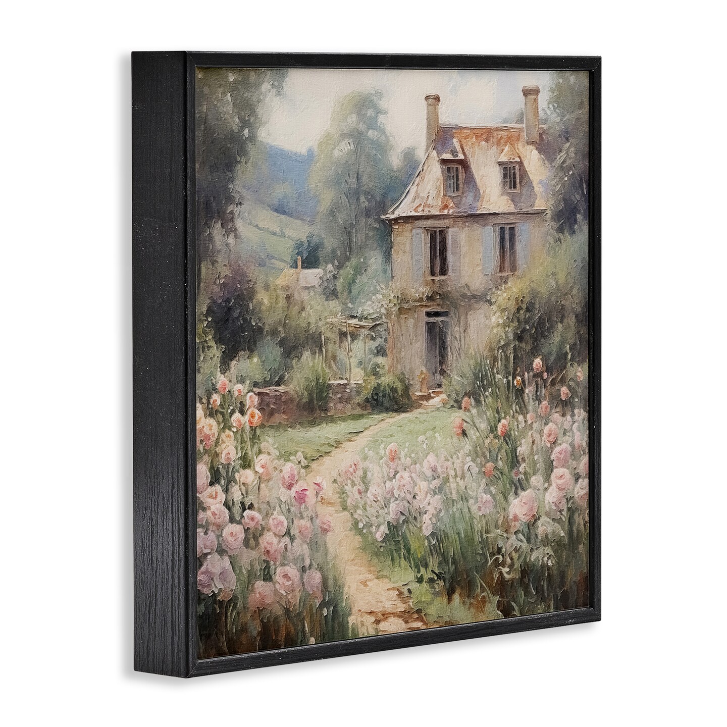 Stupell Industries French Garden Cottage Framed Giclee Design By RileyB