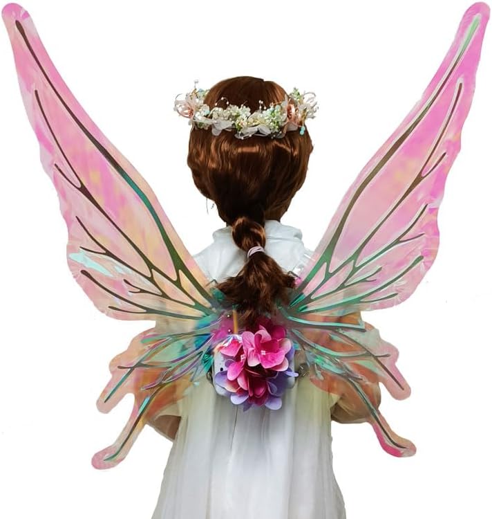 Fairy Wings for Girls,Sparkling Glowing Wings with LED Lights,Electric Butterfly-Wings for Women,Perfect Fairy Costume and Party