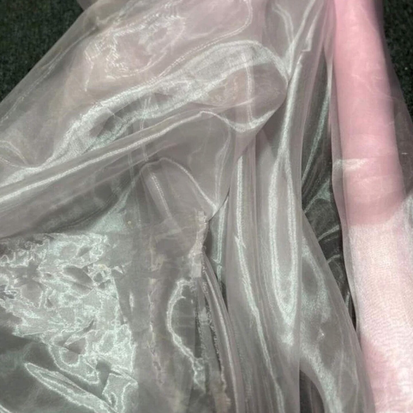 1 Yard Sheer Organza Fabric Crisp Lightweight Elegant Material for Decor Fashion Crafts