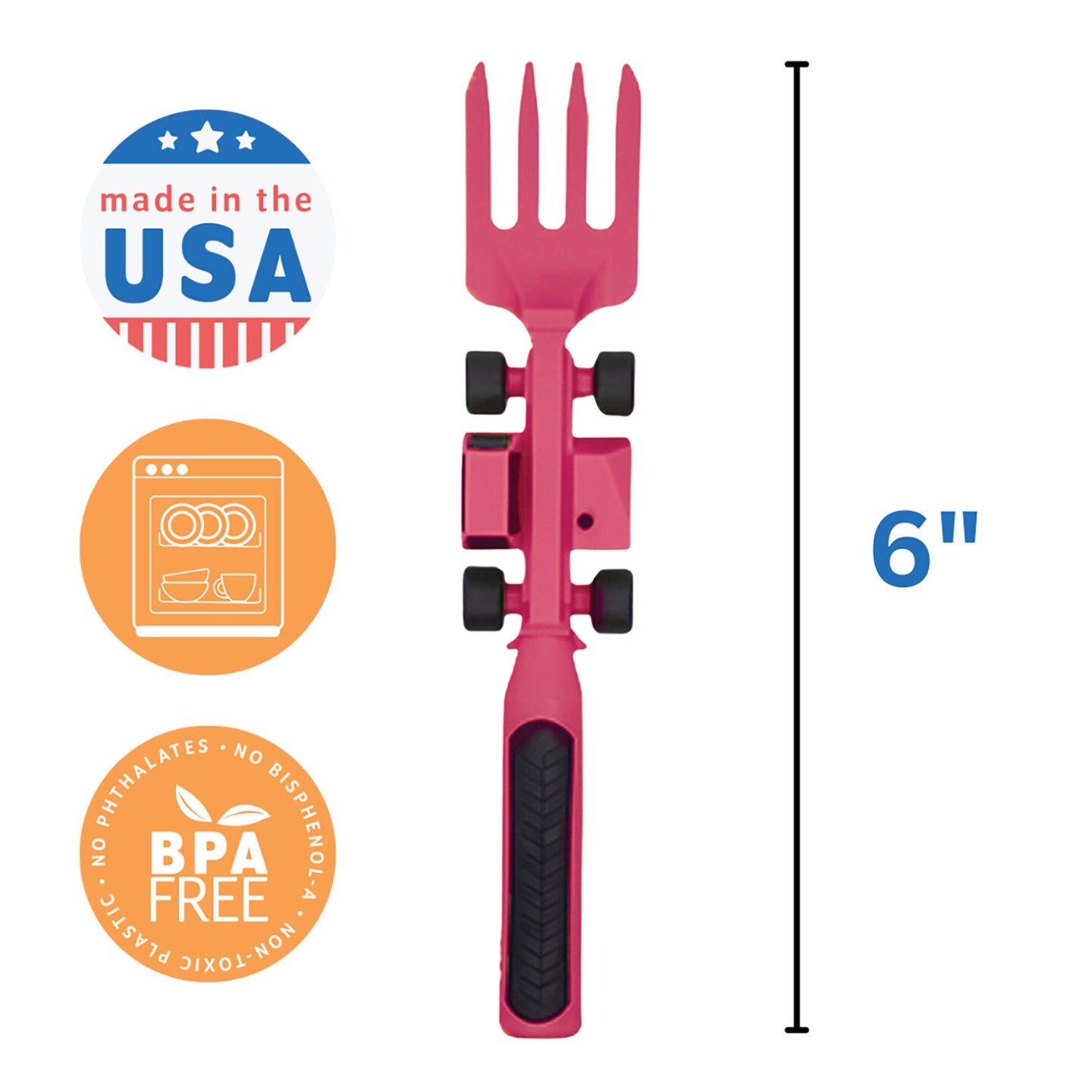 Constructive Eating Set of 3 Construction Eating Utensils for Kids and Toddlers