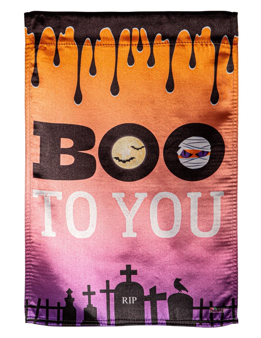 Boo To You Halloween Garden Flag 2 Sided