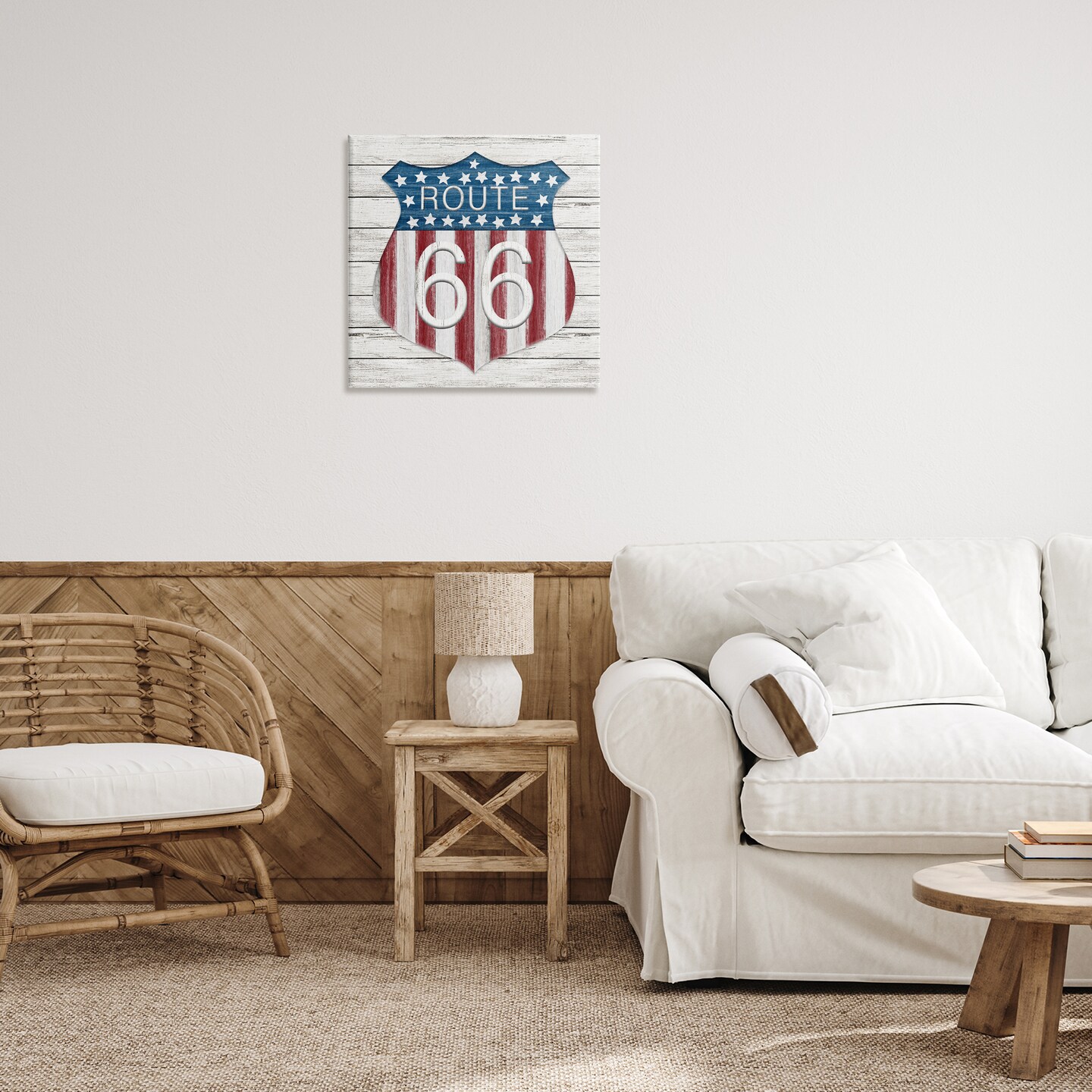 Stupell Industries Rustic Route 66 Canvas Wall Art Design by Natalie Carpentieri