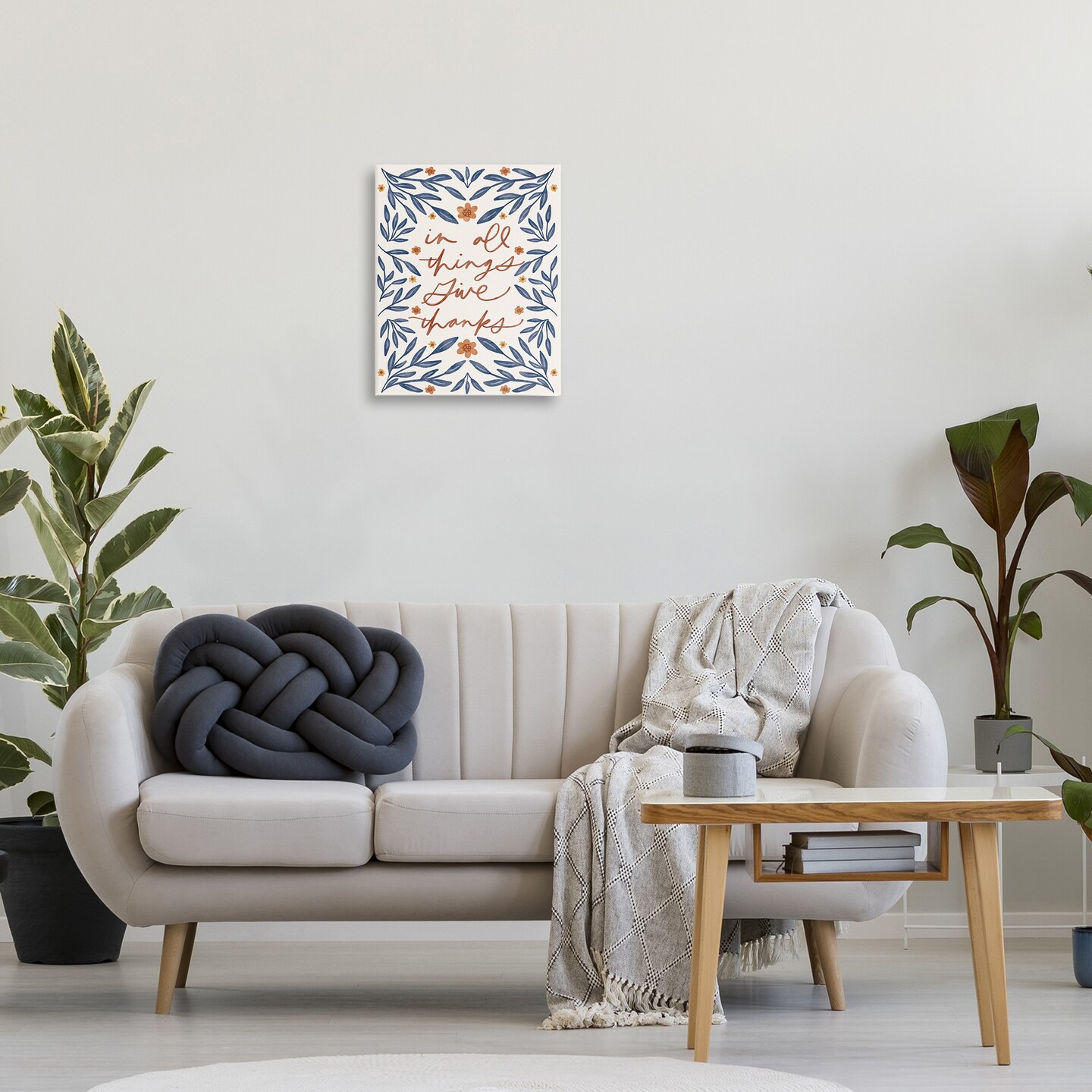 Stupell Industries Give Thanks Botanical Canvas Wall Art Design by Amanda Houston