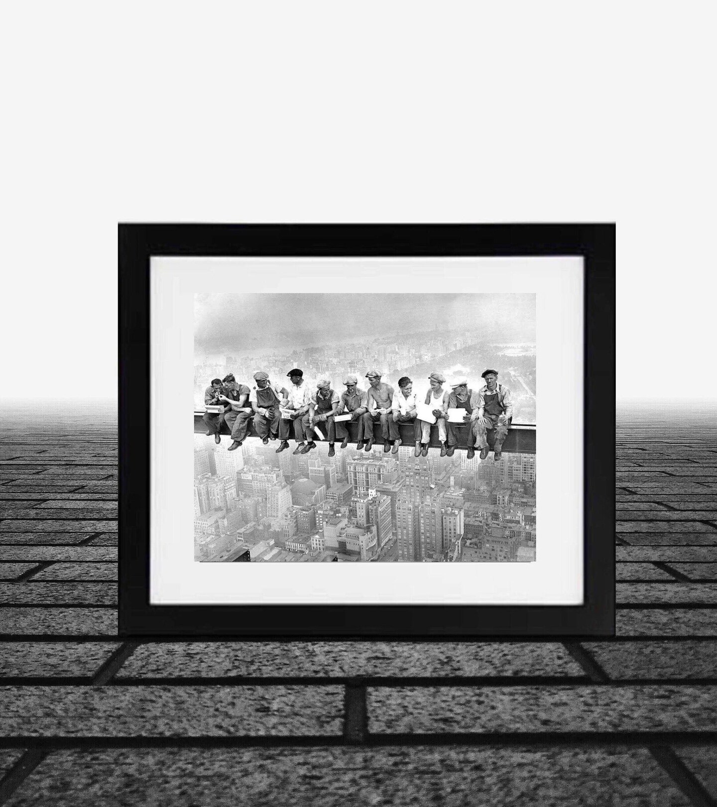 Framed 18x24 New York City Art Print - Iconic View from a Skyscraper
