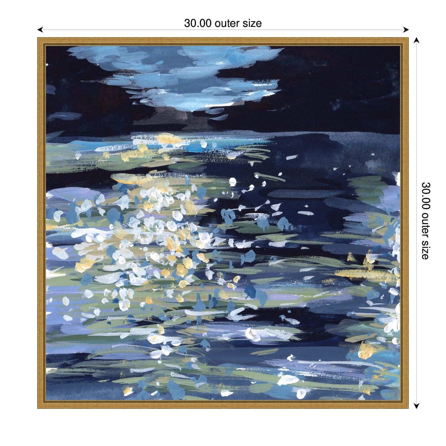 Calming Night I by Melissa Wang Framed Canvas Wall Art