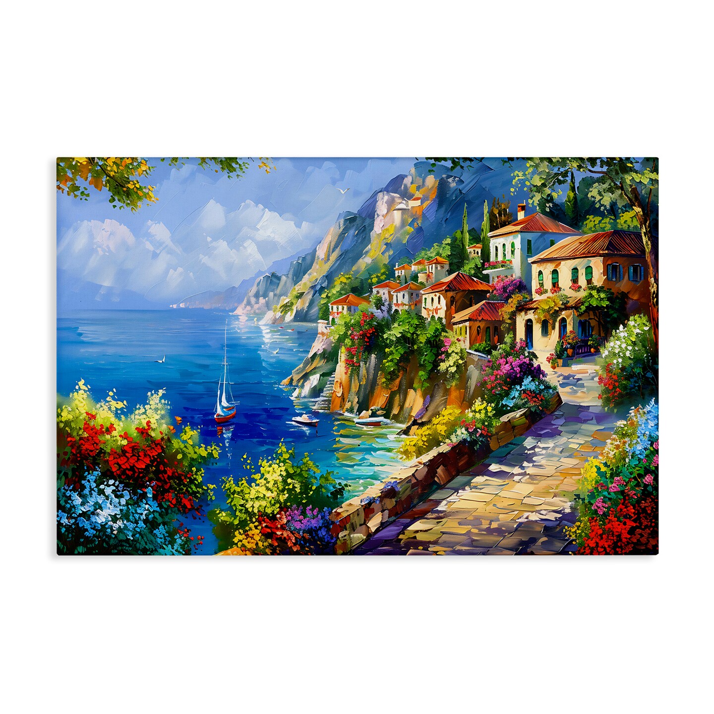 Stupell Industries Panoramic Mountain View Canvas Wall Art Design by LSR Design Studio