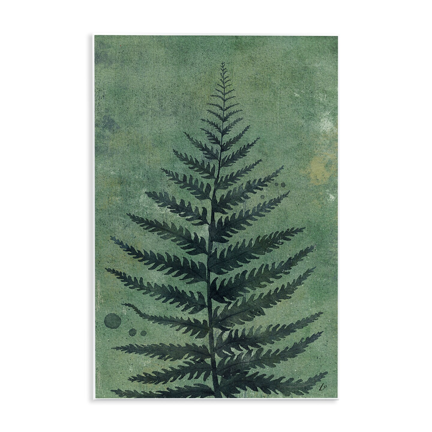 Stupell Industries Rustic Fern Impression Wall Plaque Art Design by Lydia Orange