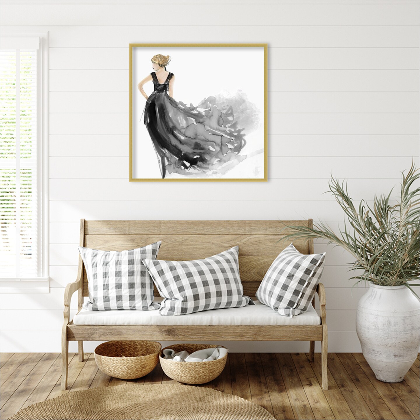 Woman in Black Dress I  by Aimee Wilson Wood Framed Wall Art Print