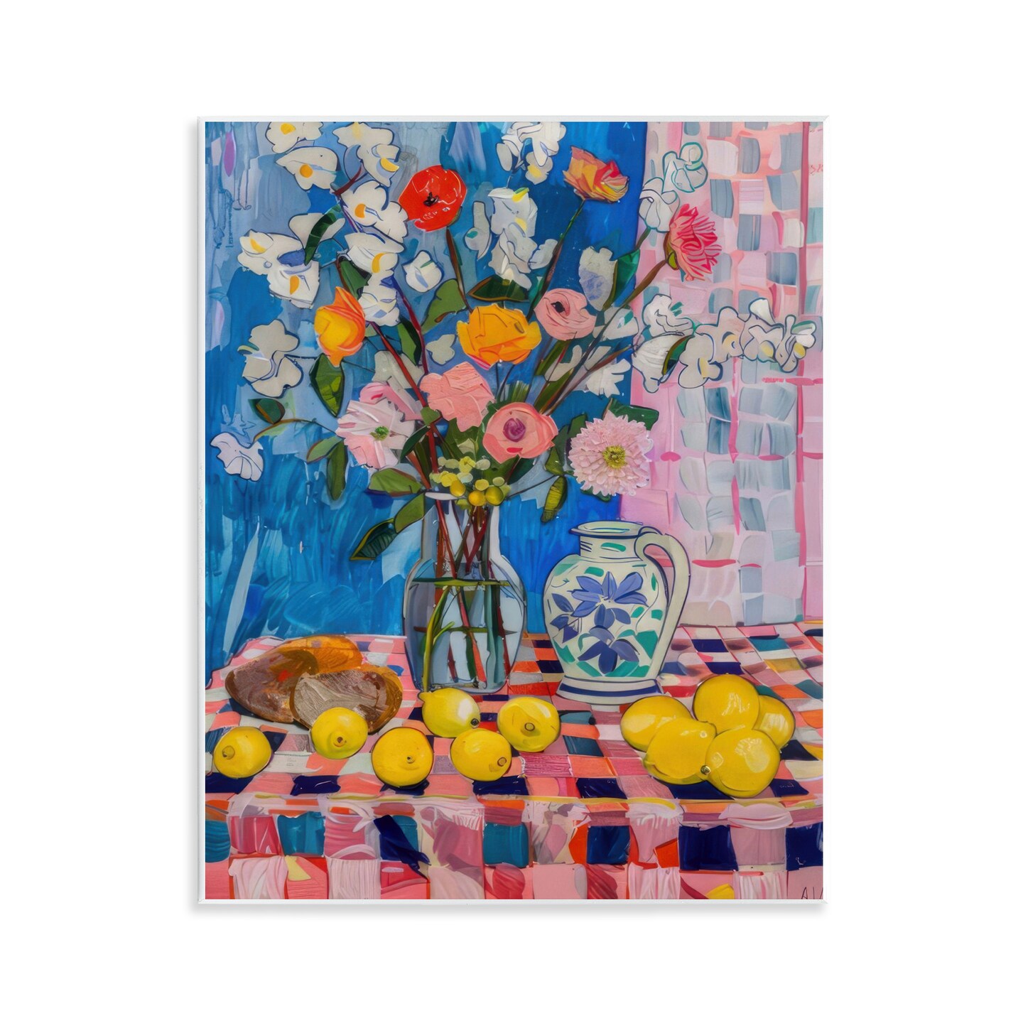 Stupell Industries Florals & Lemons Whimsy Wall Plaque Art Design by LSR Design Studio