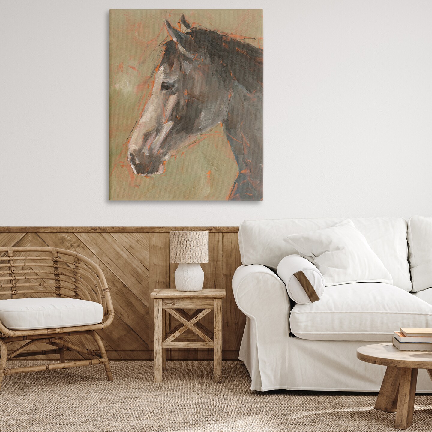 Stupell Industries Neutral Brown Horse Canvas Wall Art Design by Ethan Harper