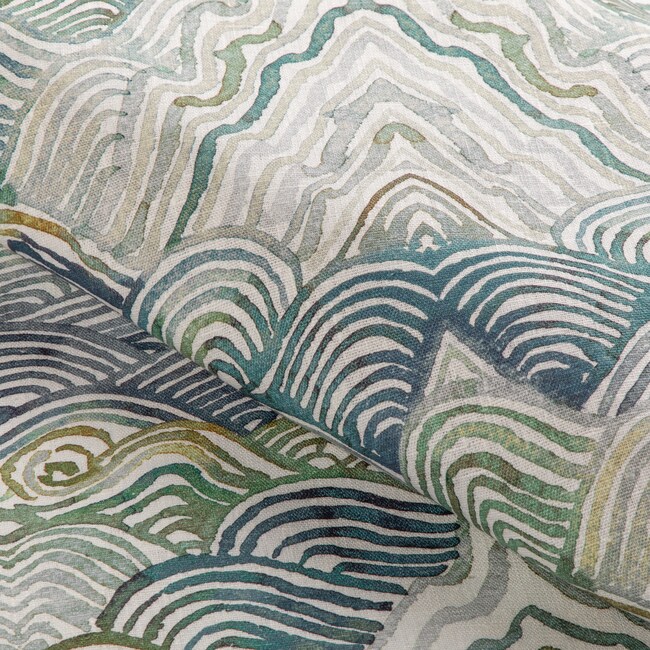 1 Yard Modern Abstract Printed Linen Drapery Fabric 100 Percent High Quality