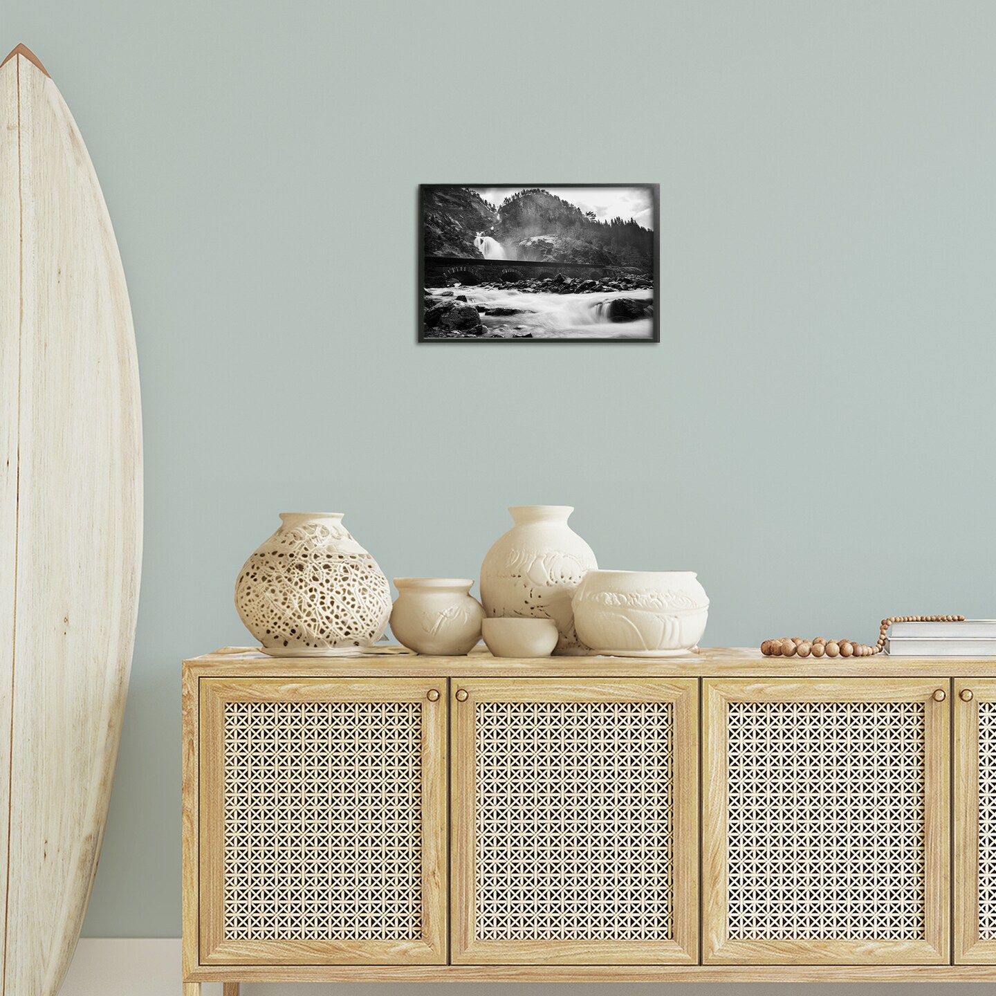 Stupell Industries Waterfall Ravine Photography Framed Giclee Wall Art Design by Thomas Tepstad Berge