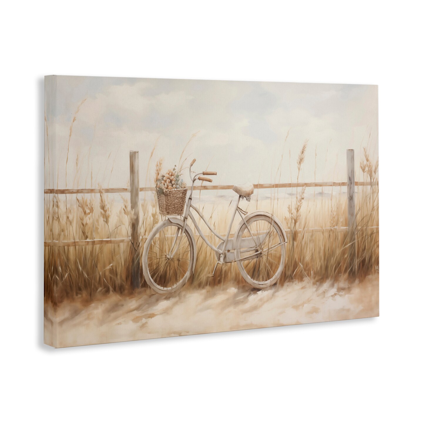 Stupell Industries Bicycle Basket with Herbs Canvas Wall Art Design by Arlington Prints