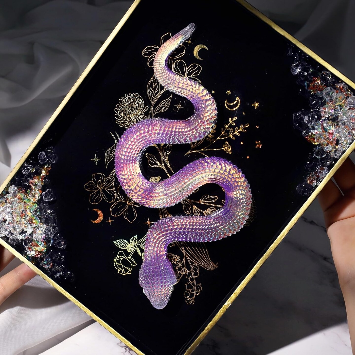 LET&#x27;S RESIN 2Pcs Snake Resin Molds, Flexible 3D Snake Silicone Molds(Large &#x26; Small), Effortless Demolding Animal Epoxy Molds for DIY Art, Home Decor, Serpent Lovers Gifts