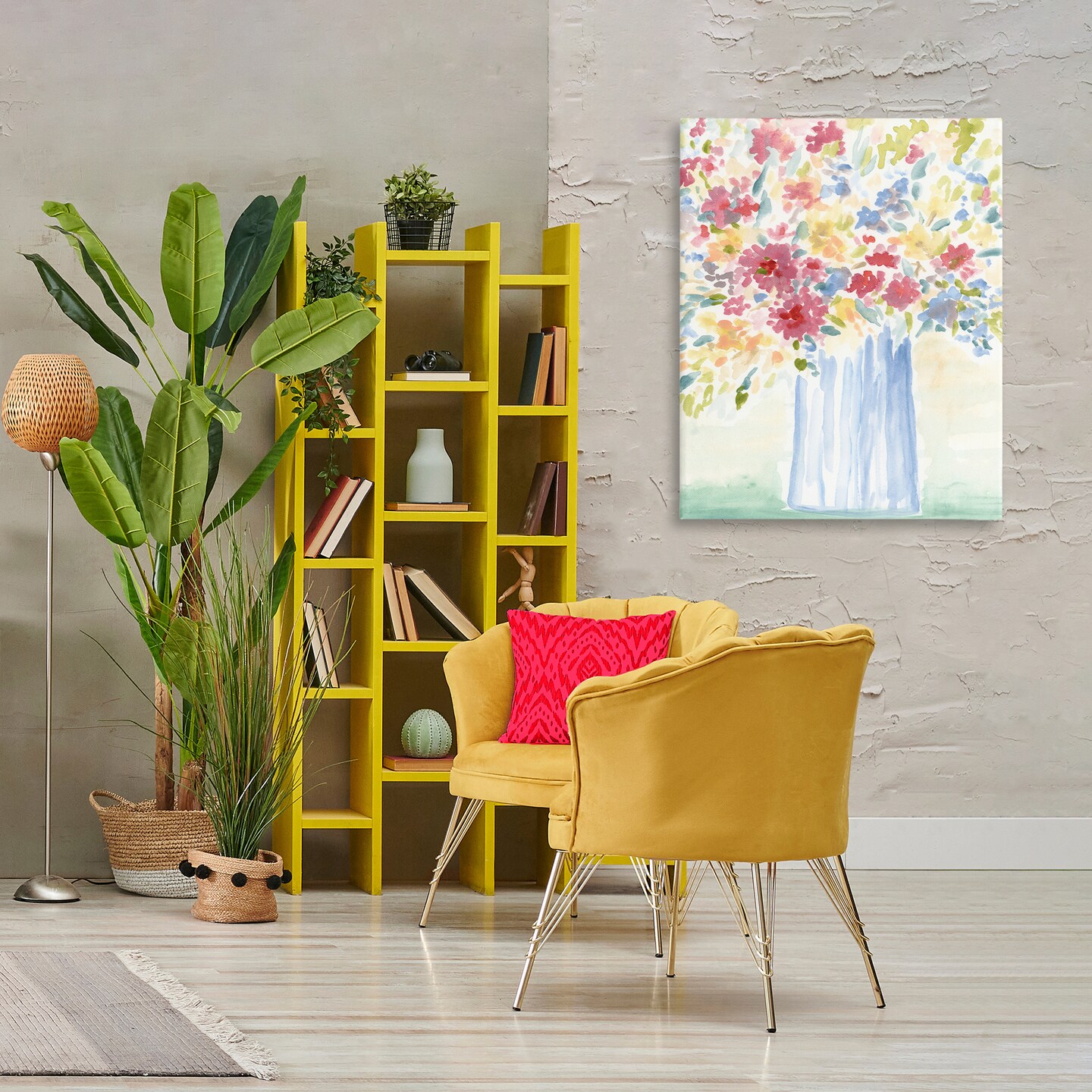 Stupell Industries Soft Blossoms Bouquet Canvas Wall Art Design by June Erica Vess