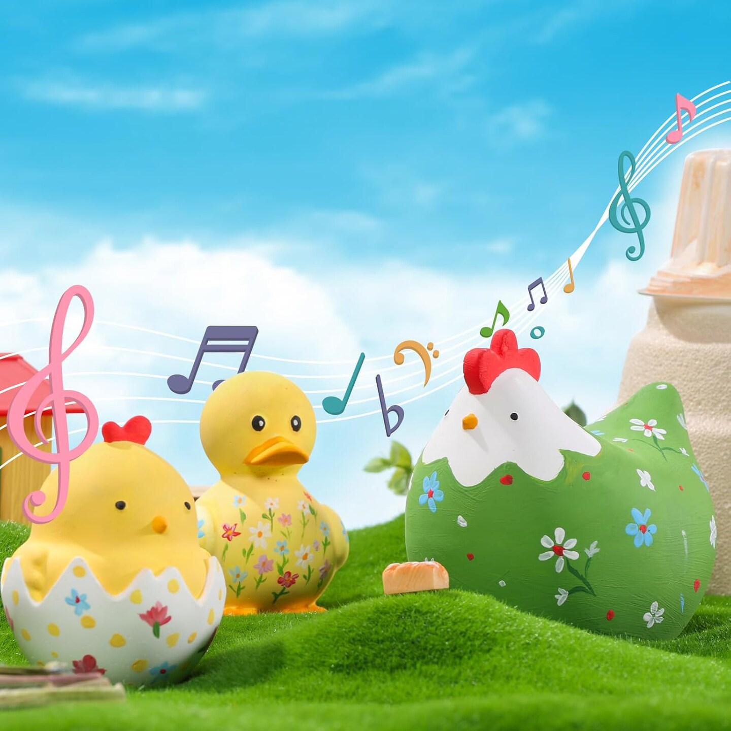 LET’S Resin 3pcs Animal Resin Molds, Large 3D Chick & Duck Resin Molds Silicone, Flexible Effortless Demoldable Epoxy Molds for Resin Casting, Soap, Candle, Flowers Preservation