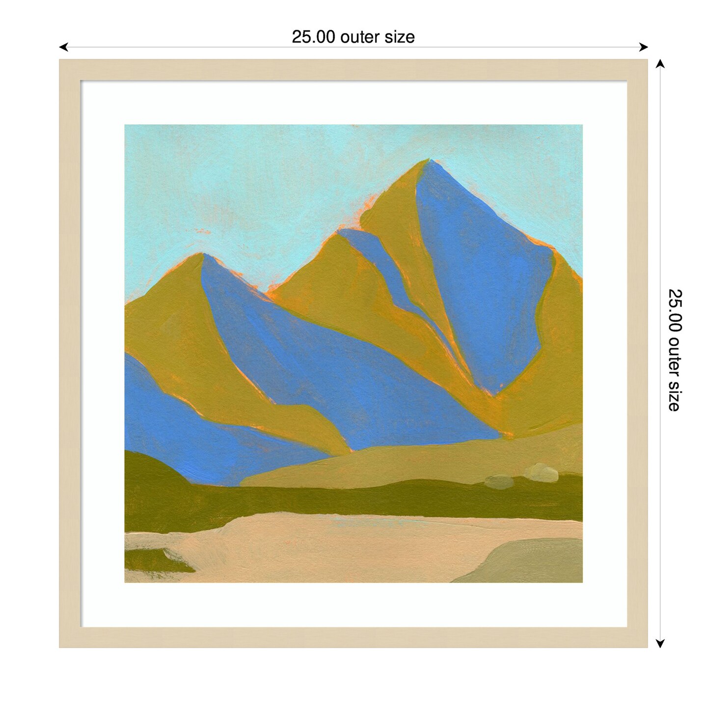 High California Hills III by Jacob Green Wood Framed Wall Art Print