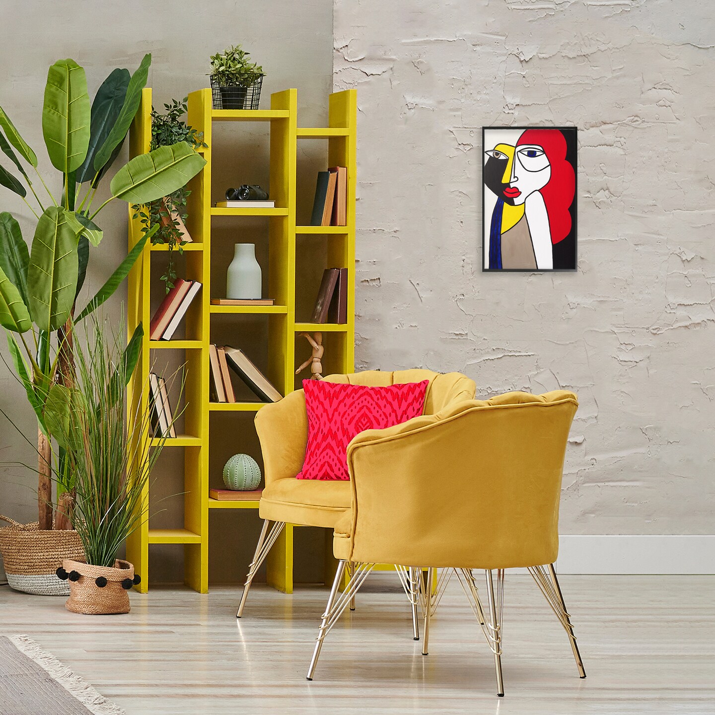 Stupell Industries Cubist Portrait of Woman Framed Giclee Wall Art Design by Ruth Fromstein