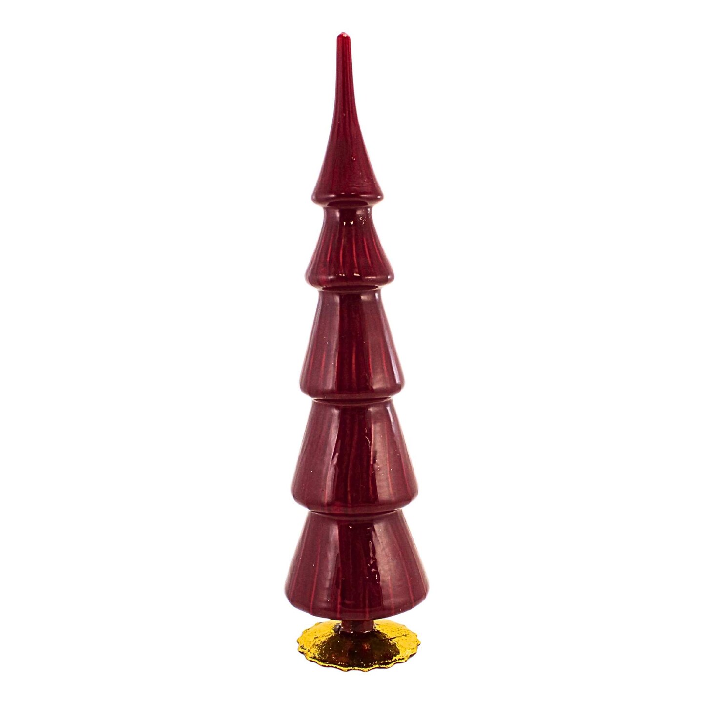 Cody Foster 17.0 Inch Single Red Glass Hued Tree Christmas Decorative Tree , Christmas Decor Versatile Holiday Decoration