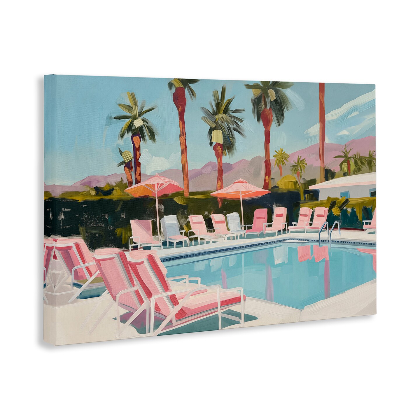Stupell Industries Palm Springs Swimming Pool Canvas Wall Art Design by Arlington Prints