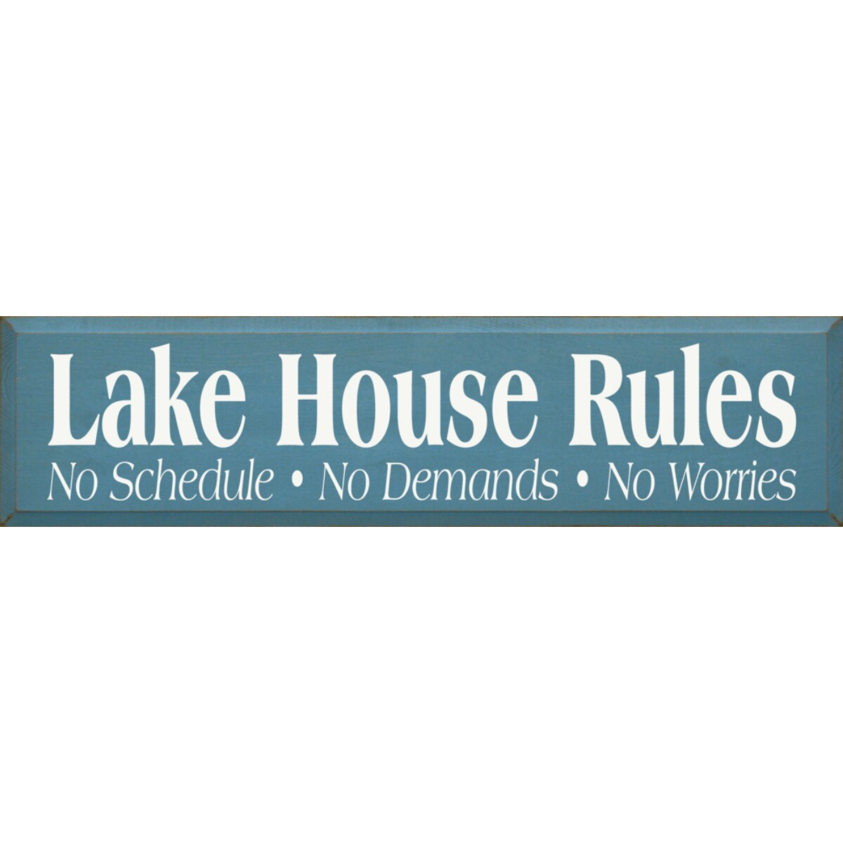 Lake House Rules Solid Wood Wall Sign Knotty Pine Lakeside Decoration