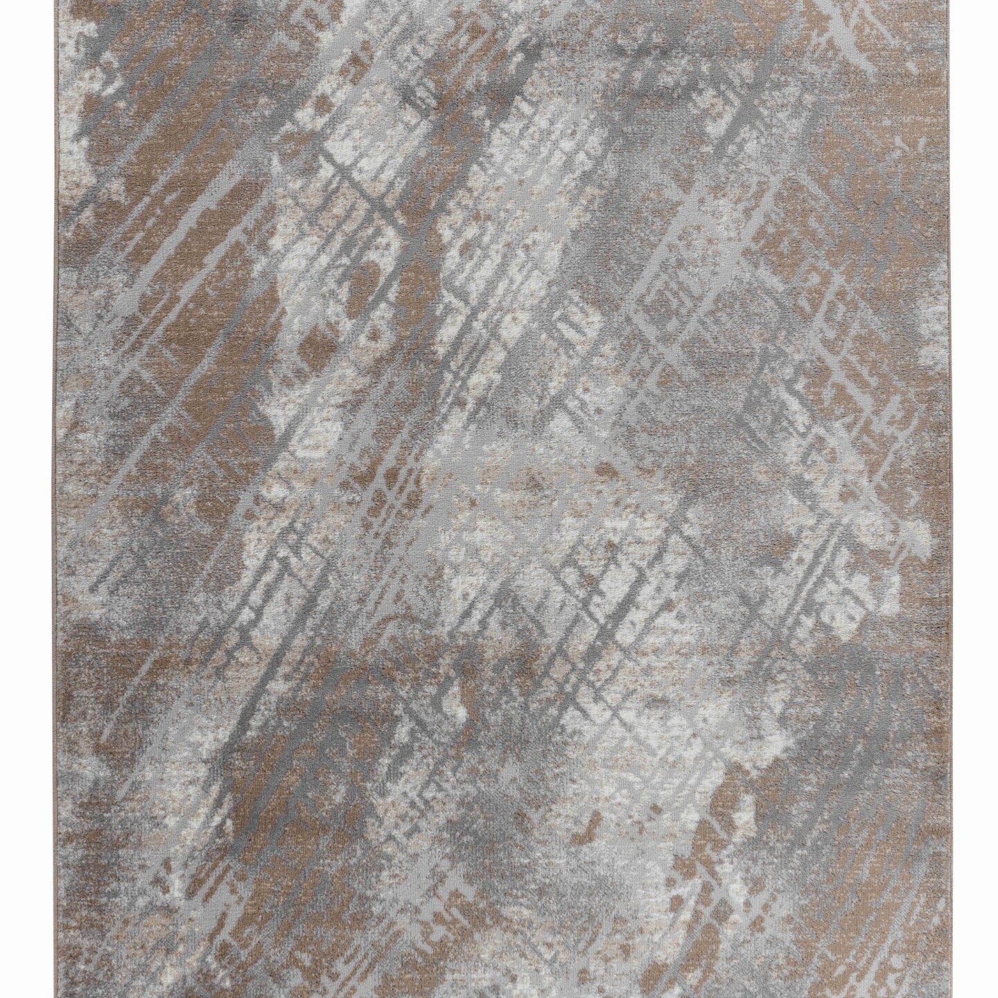 Edge Collections - 5' X 8' - Brown - Warm Abstract Area Rug for Home Decor - 1 Piece