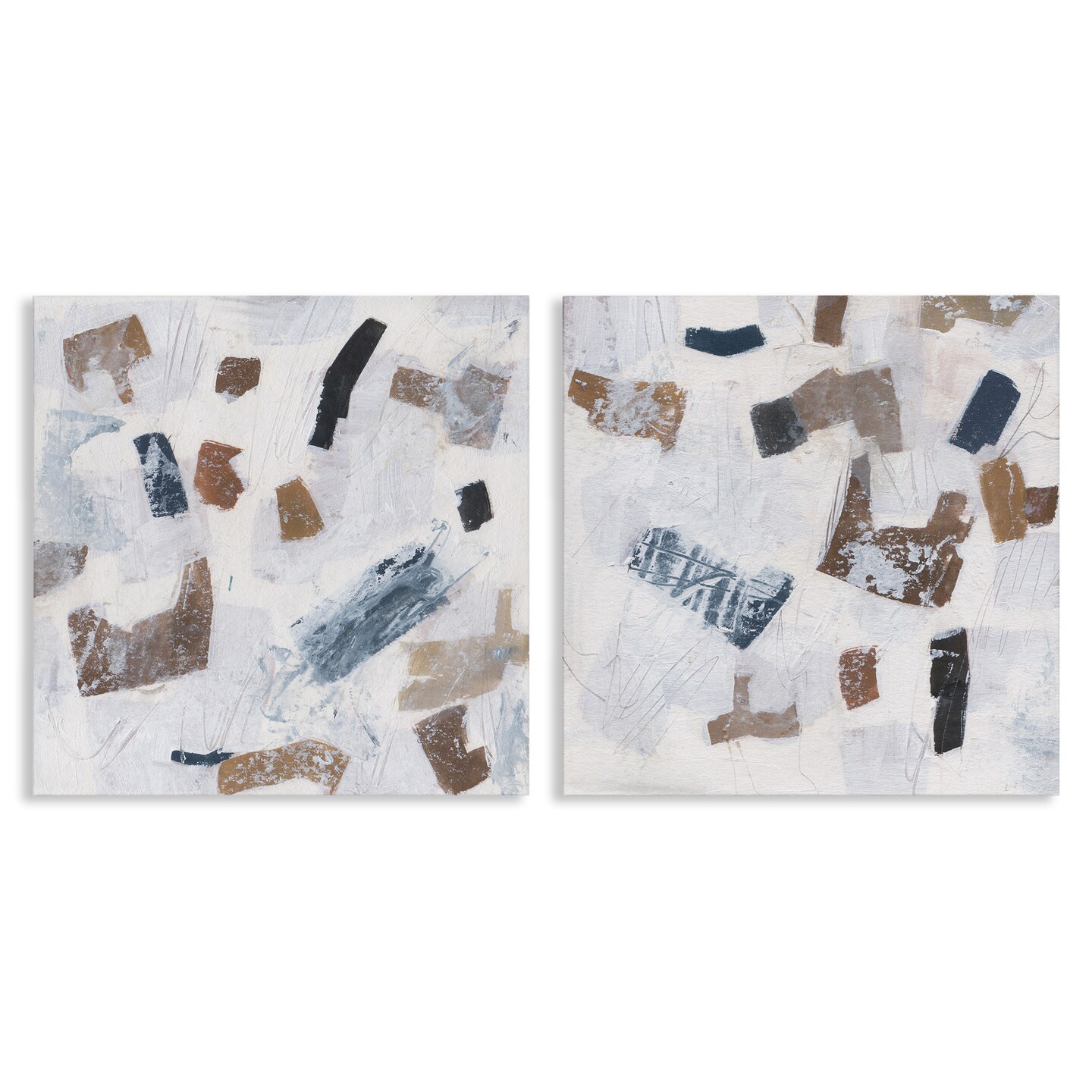 Stupell Industries Scattered Neutral Shapes 2pc Canvas Wall Art Set Design by Melissa Wang