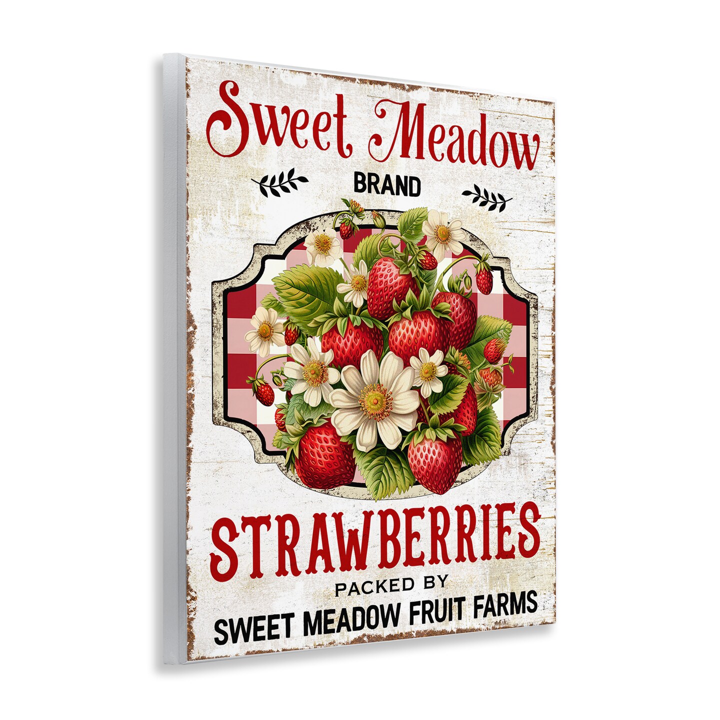 Stupell Industries Sweet Meadow Strawberries Wall Plaque Art Design by Creatif Belle