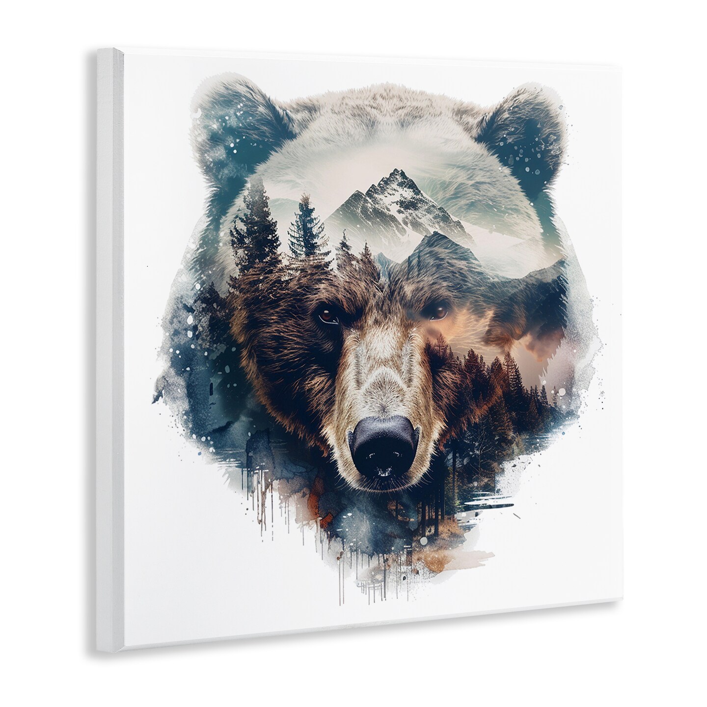 Stupell Industries Bear Head Silhouette Wall Plaque Art Design by LSR Design Studio