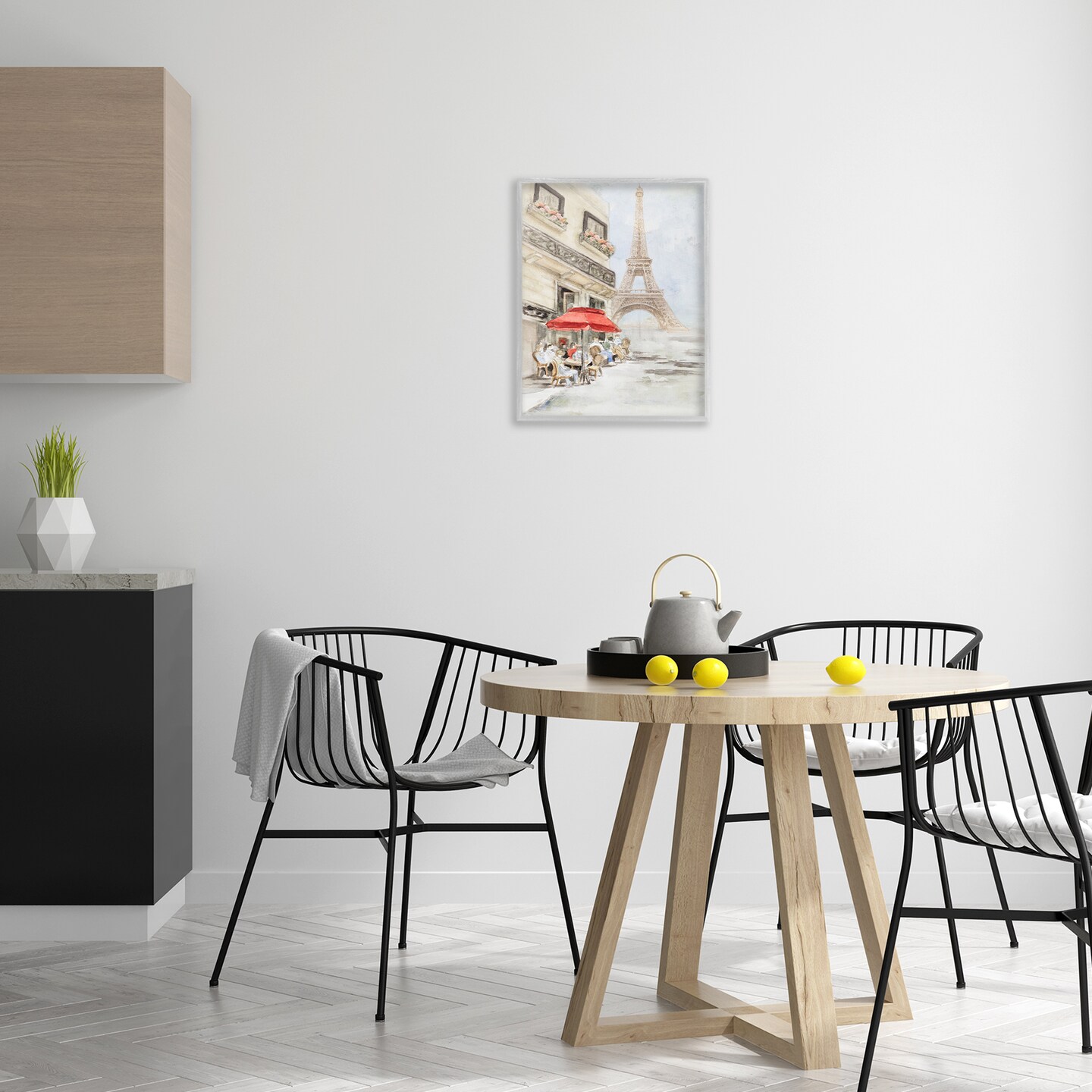 Stupell Industries Sunday Lunch Eiffel Tower Framed Giclee Wall Art Design by Lanie Loreth