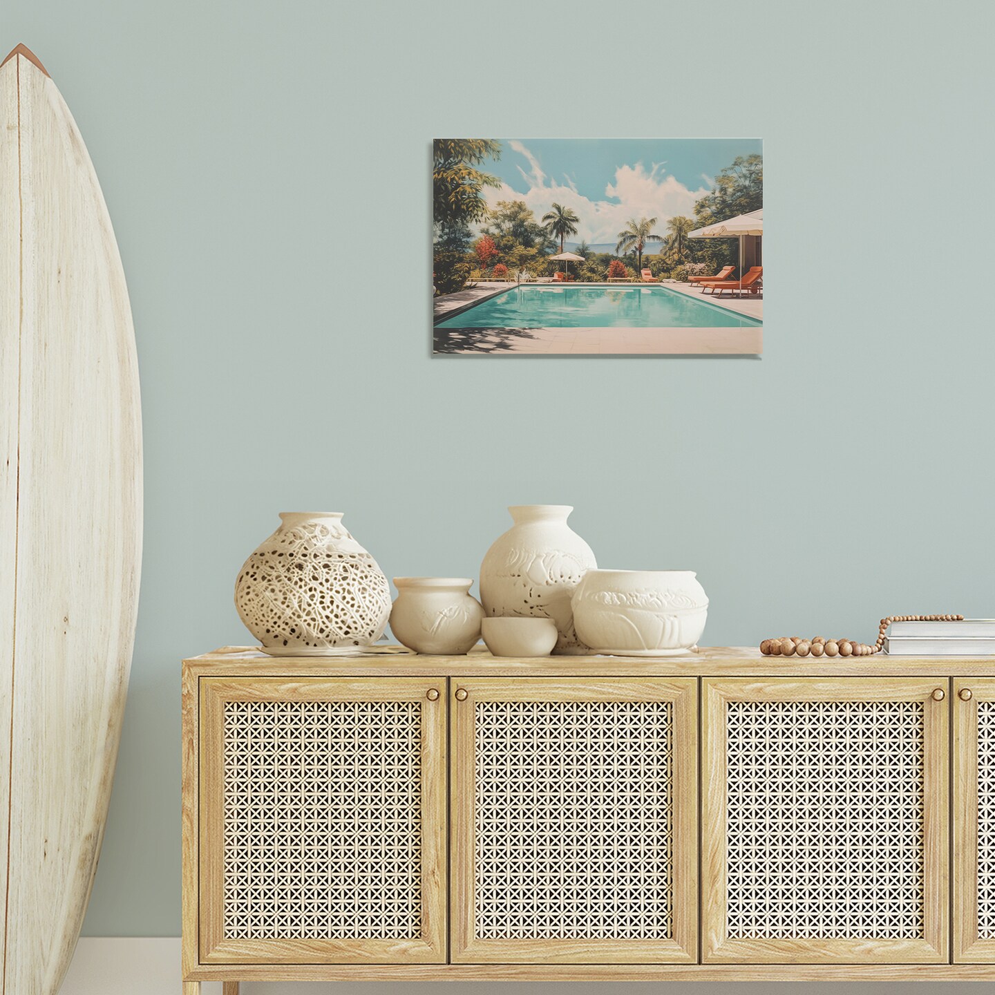 Stupell Industries Tropical Villa Swimming Pool Canvas Wall Art Design by Arlington Prints