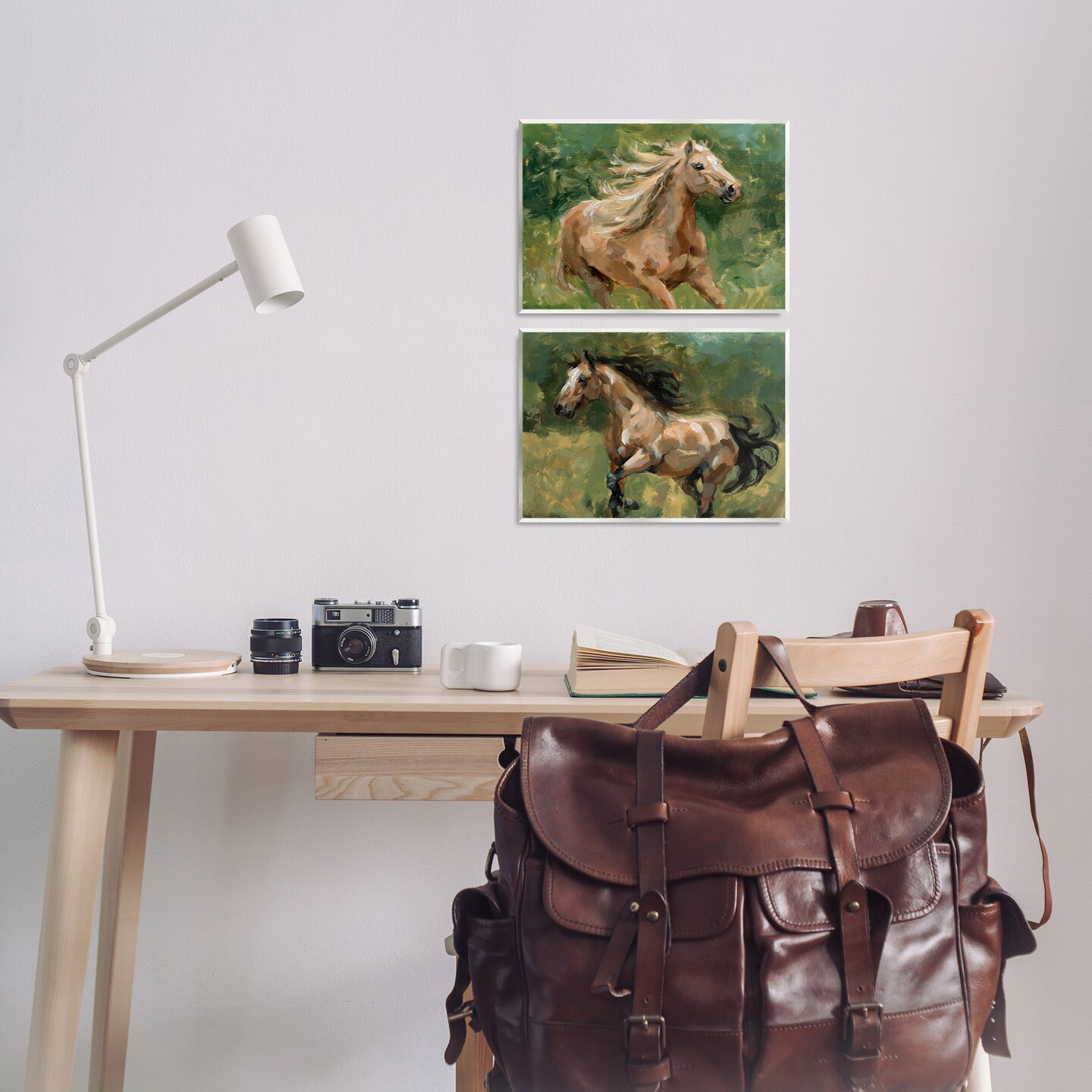 Stupell Industries Trotting Horse Visages 2pc Wall Plaque Art Set Design by Victoria Barnes