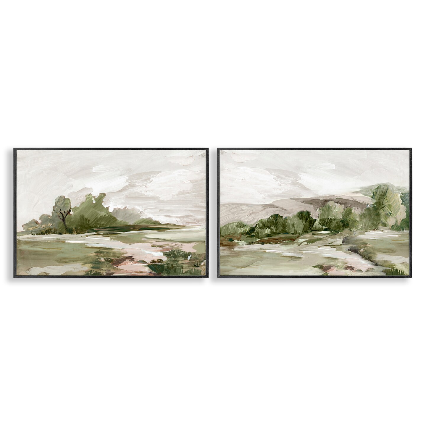 Stupell Industries Impressions of Country Hills 2pc Framed Giclee Wall Art Set Design by Lera