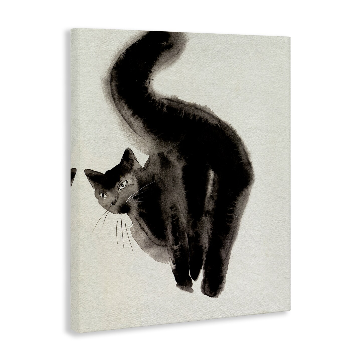 Stupell Industries Fun Black Cat Behind Canvas Wall Art Design by Melissa Wang 