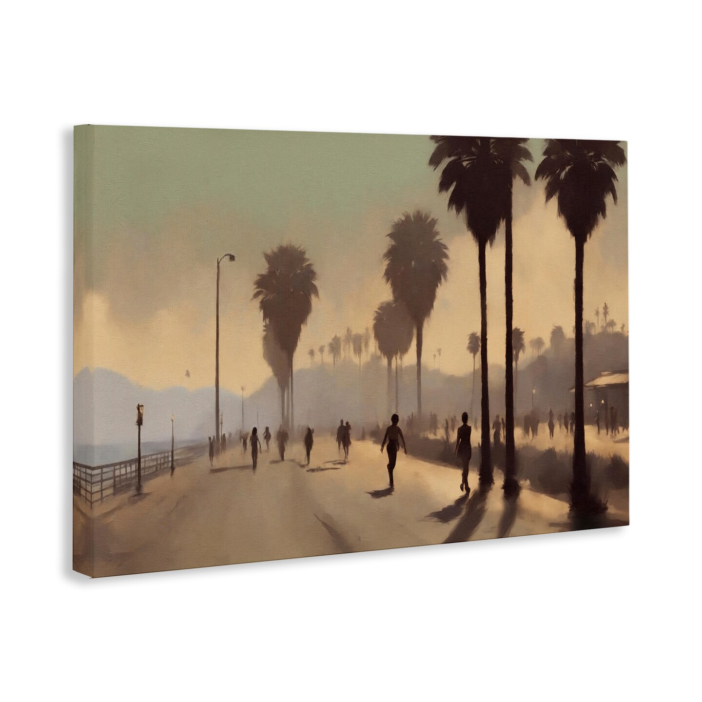 Stupell Industries Sunset Skater on Boardwalk Canvas Wall Art Design by Noah Bay