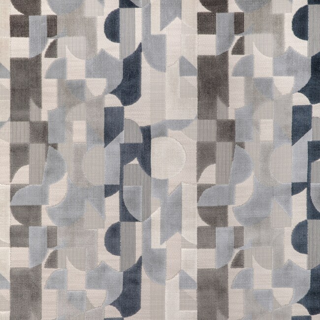1 Yard Modern Abstract Geometric Velvet Upholstery Fabric Polyester Rayon Blend