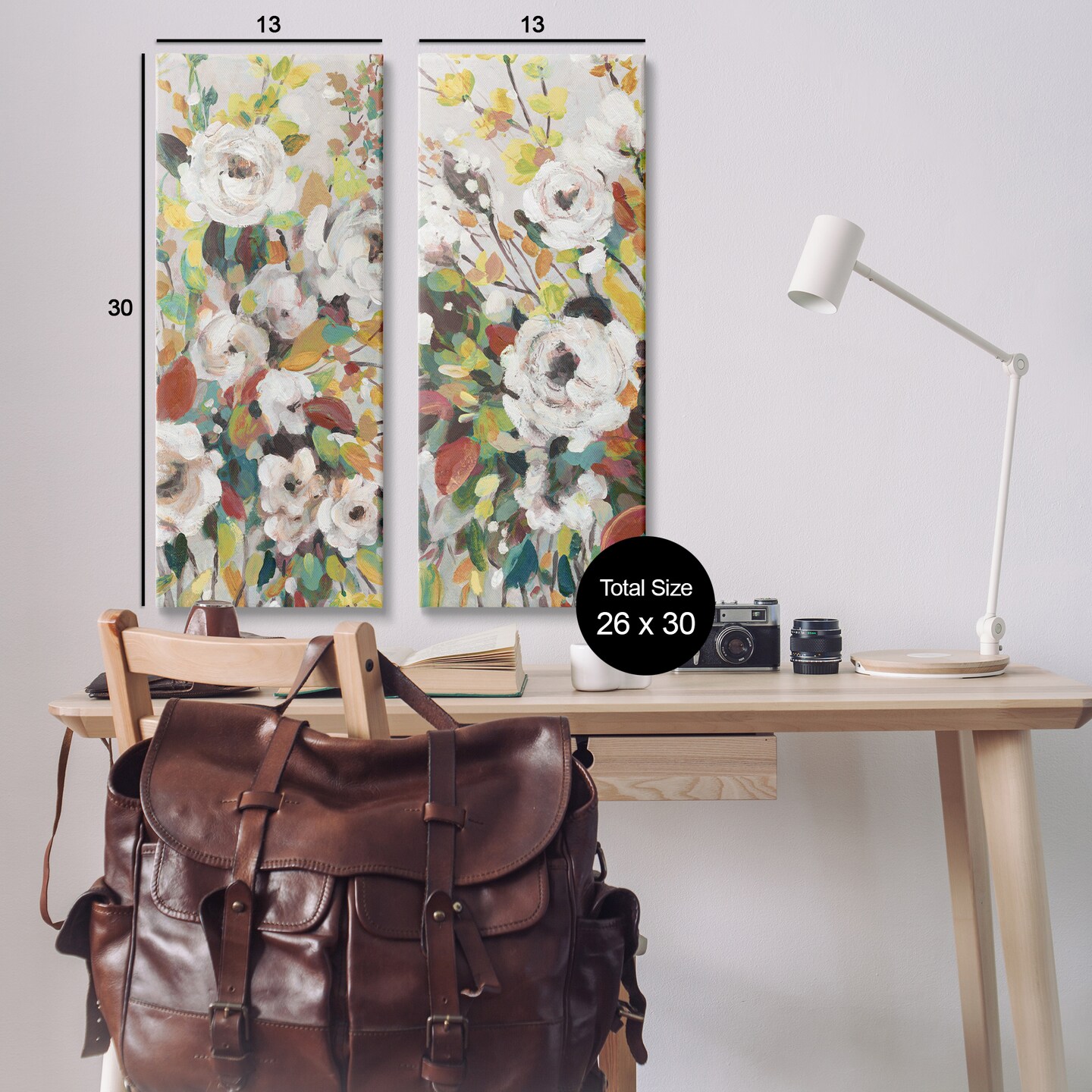 Stupell Industries Bright Cottage Gardens 2pc Canvas Wall Art Set Design by Carol Robinson