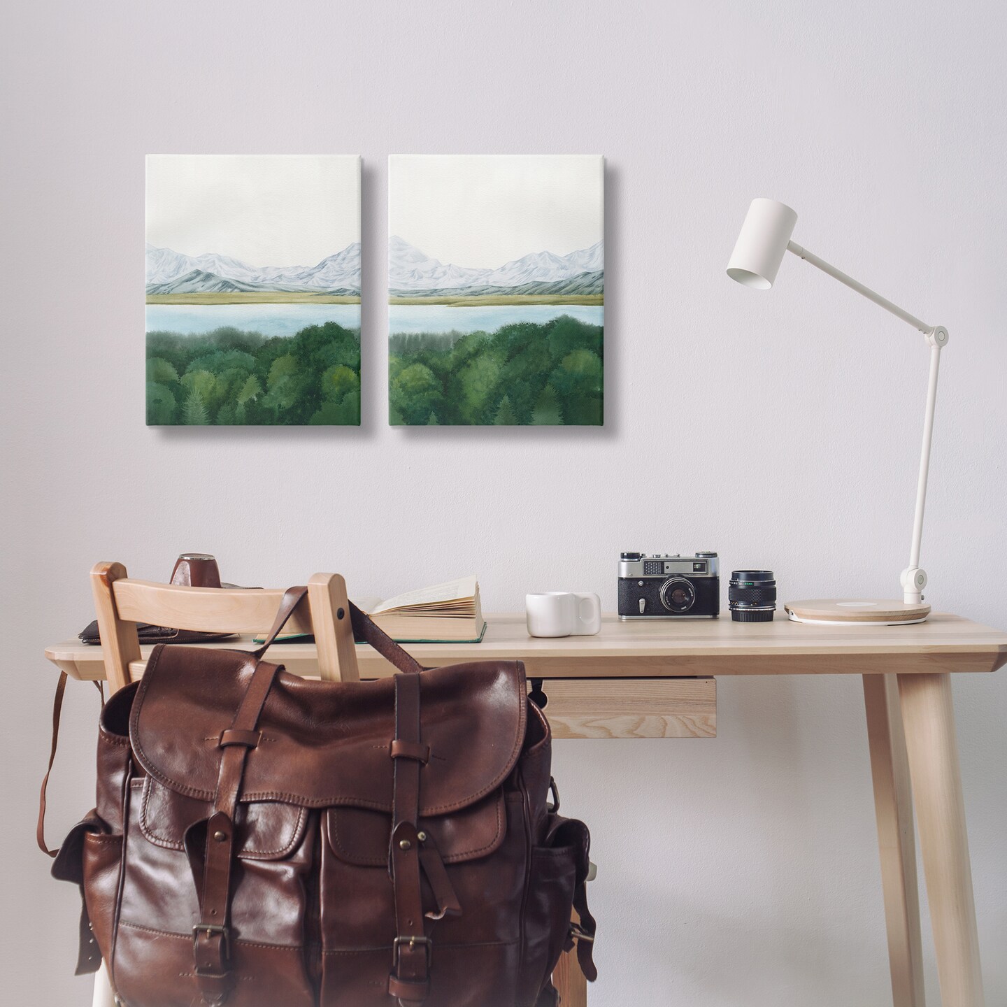 Stupell Industries View Over Mountain Trees 2pc Canvas Wall Art Set Design by Grace Popp