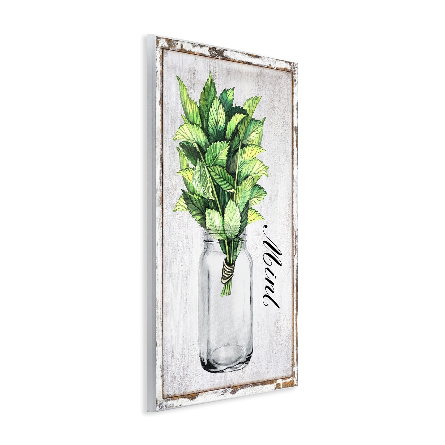 Stupell Industries Rustic Garden Mint Wall Plaque Art Design by Creatif Belle