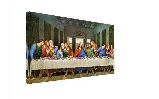 Classic Framed Canvas Print of The Last Supper by Leonardo da Vinci