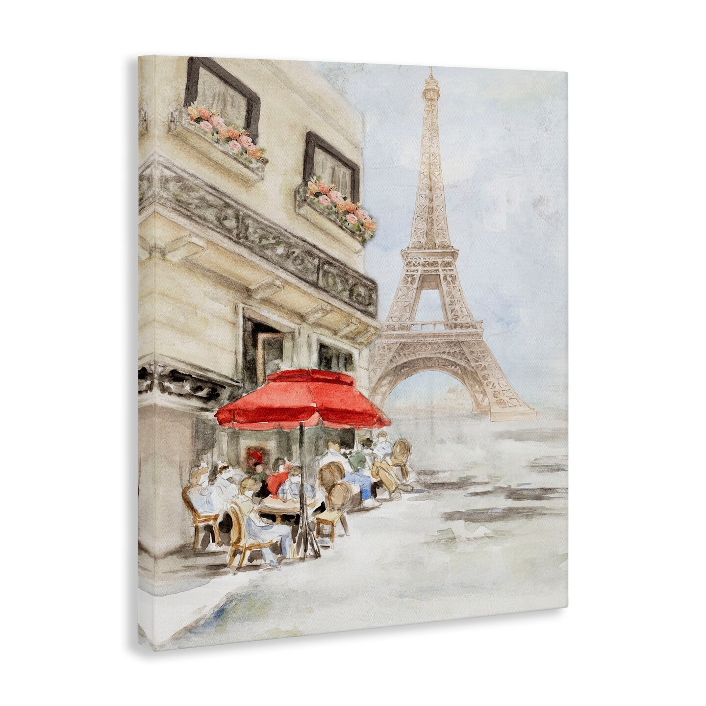 Stupell Industries Sunday Lunch Eiffel Tower Canvas Wall Art Design by Lanie Loreth
