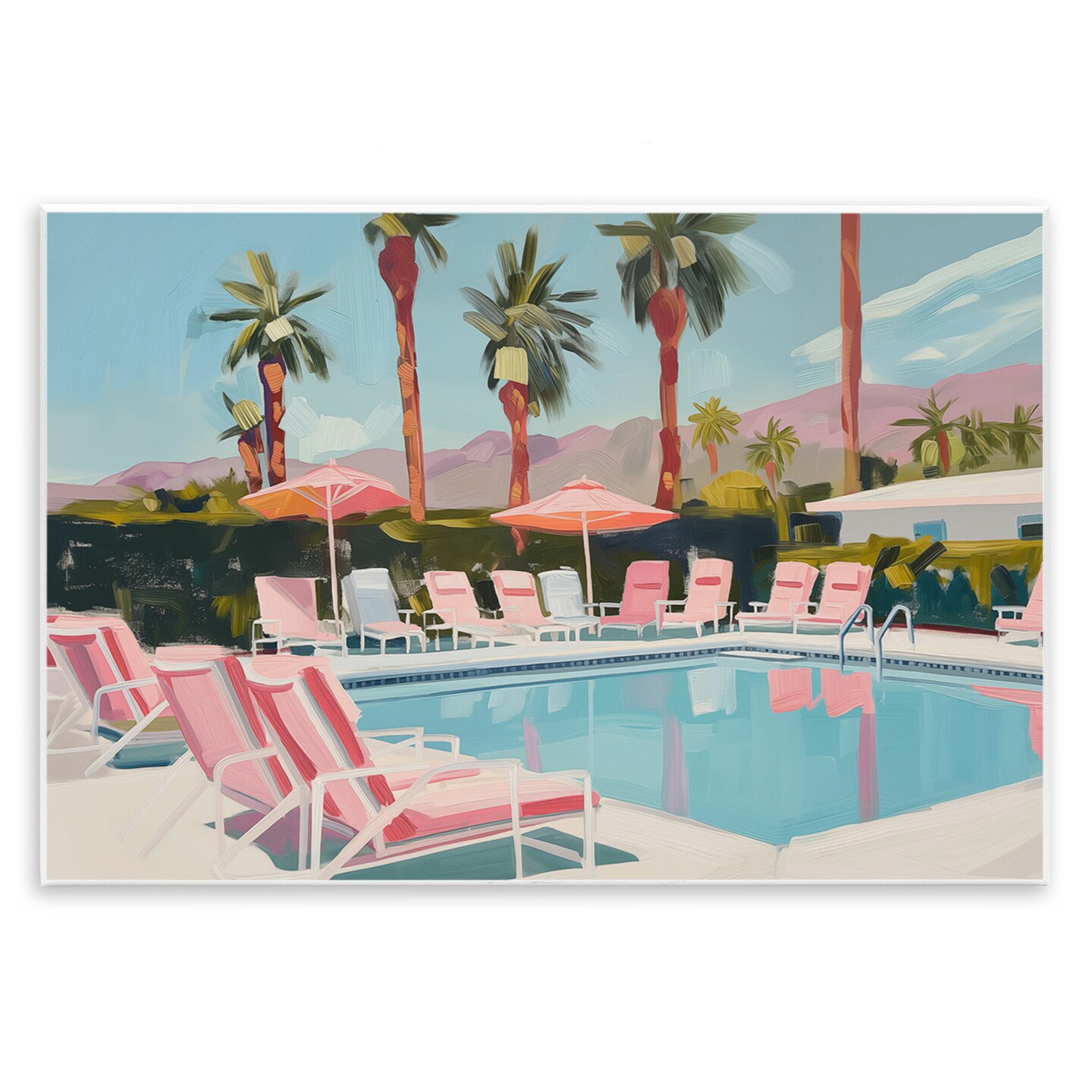 Stupell Industries Palm Springs Swimming Pool Wall Plaque Art Design by Arlington Prints