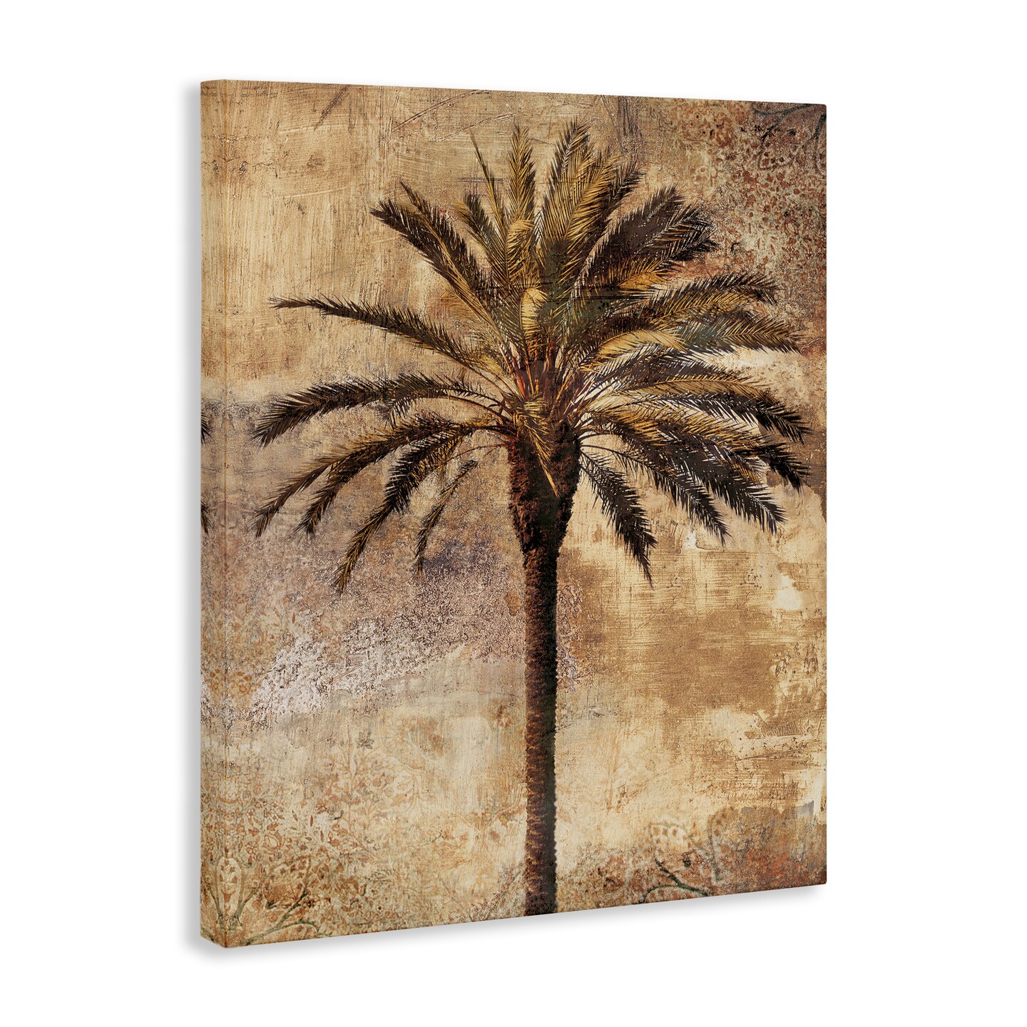 Stupell Industries Distressed Palm Tree Canvas Wall Art Design by Dan Sproul