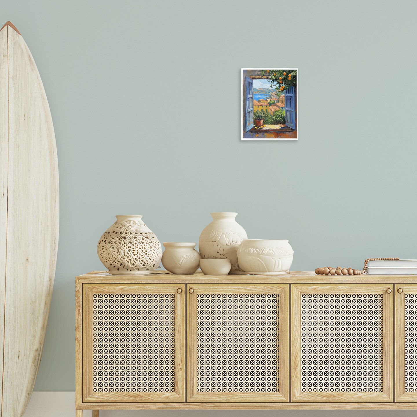 Stupell Industries Mediterranean Window View Framed Giclee Wall Art Design by LSR Design Studio